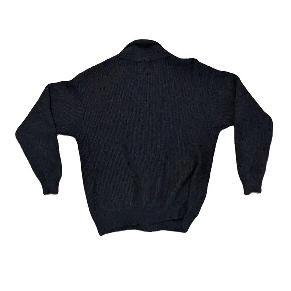 Kirkland Signature Dark Gray Ribbed Cashmere Men's Cardigan Preowned Size XL - Picture 2 of 4